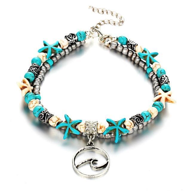 Islyn | Starfish and Sea Turtle Ankle Bracelet