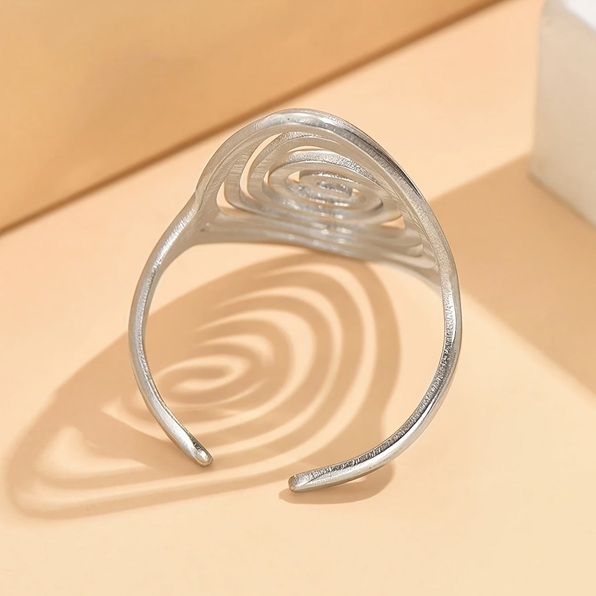 Scarlett | Elegant and Modern Hollow Spiral Stainless Steel Ring