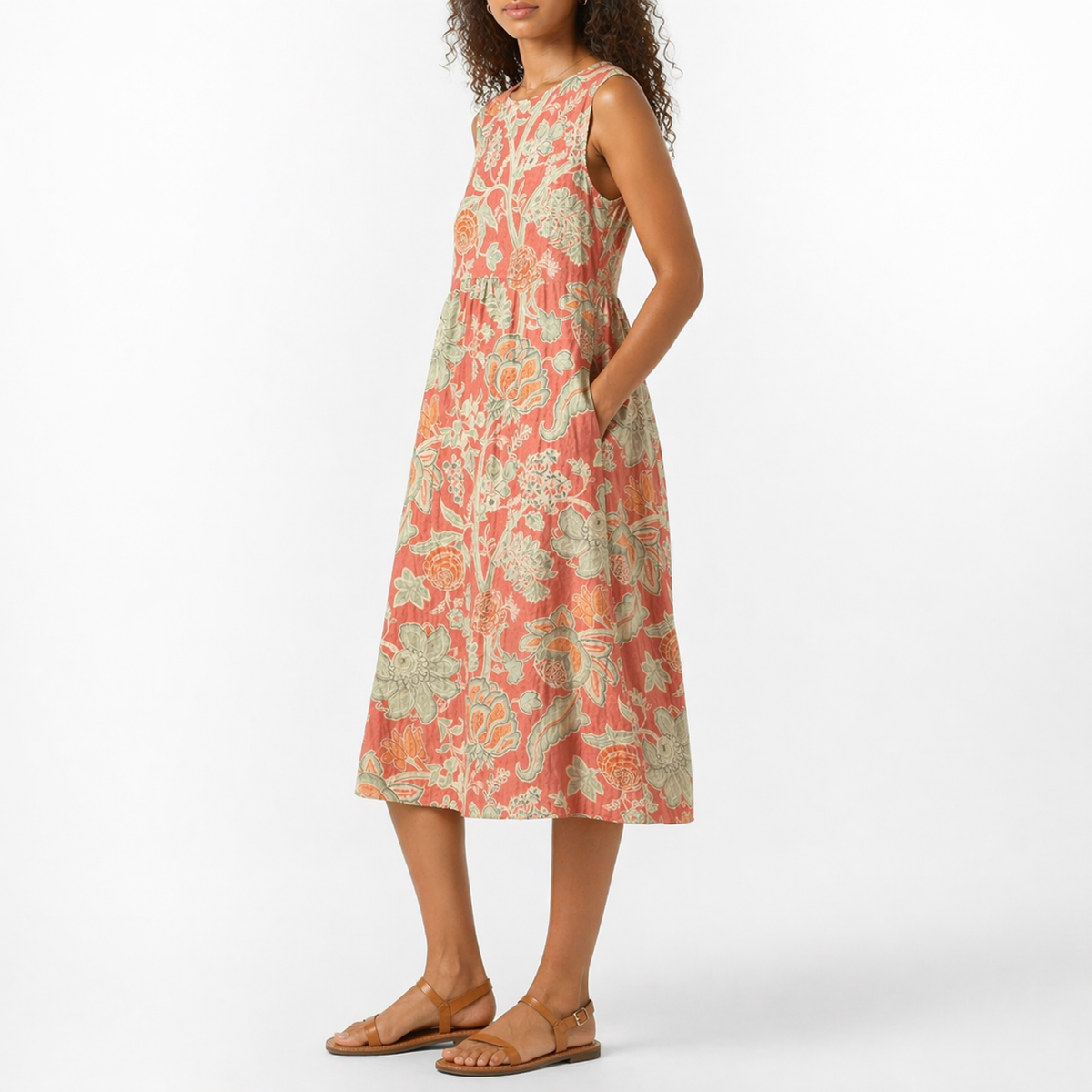 Javiera | Vintage Floral Print Dress