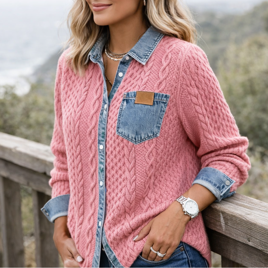 LUMÉRA | Patchwork Top with Denim Details