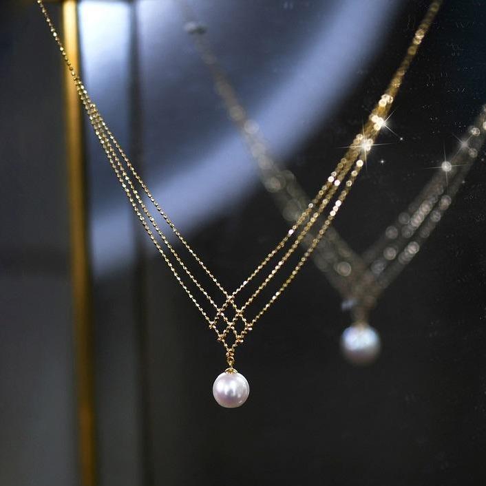Savinae™ Elegant Akoya Pearl Collar in 14k Gold