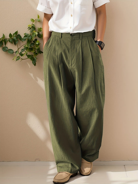 Vruxeth | Men's Straight Pants with Relaxed Fit and Modern Style