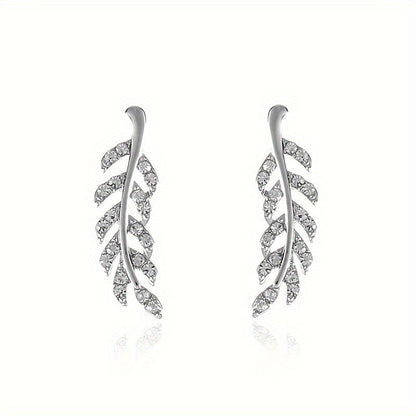 Hensleyra™ Elegant Leaf Earrings with Hollow Design and Golden Finish