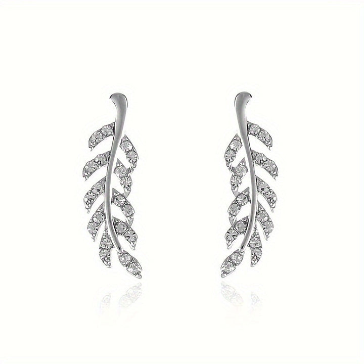 Hensleyra™ Elegant Leaf Earrings with Hollow Design and Golden Finish
