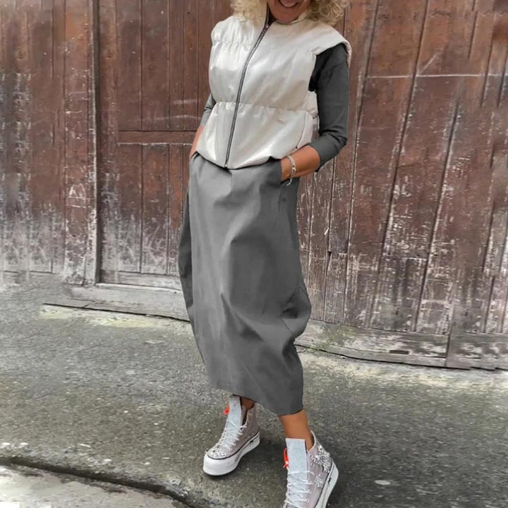 Caelune™ Elegant and Simple Dress with Pockets for Women