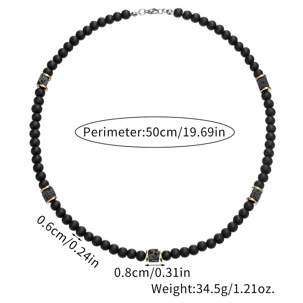 Vaxent | Men's Beaded Necklace with Minimalist and Modern Style