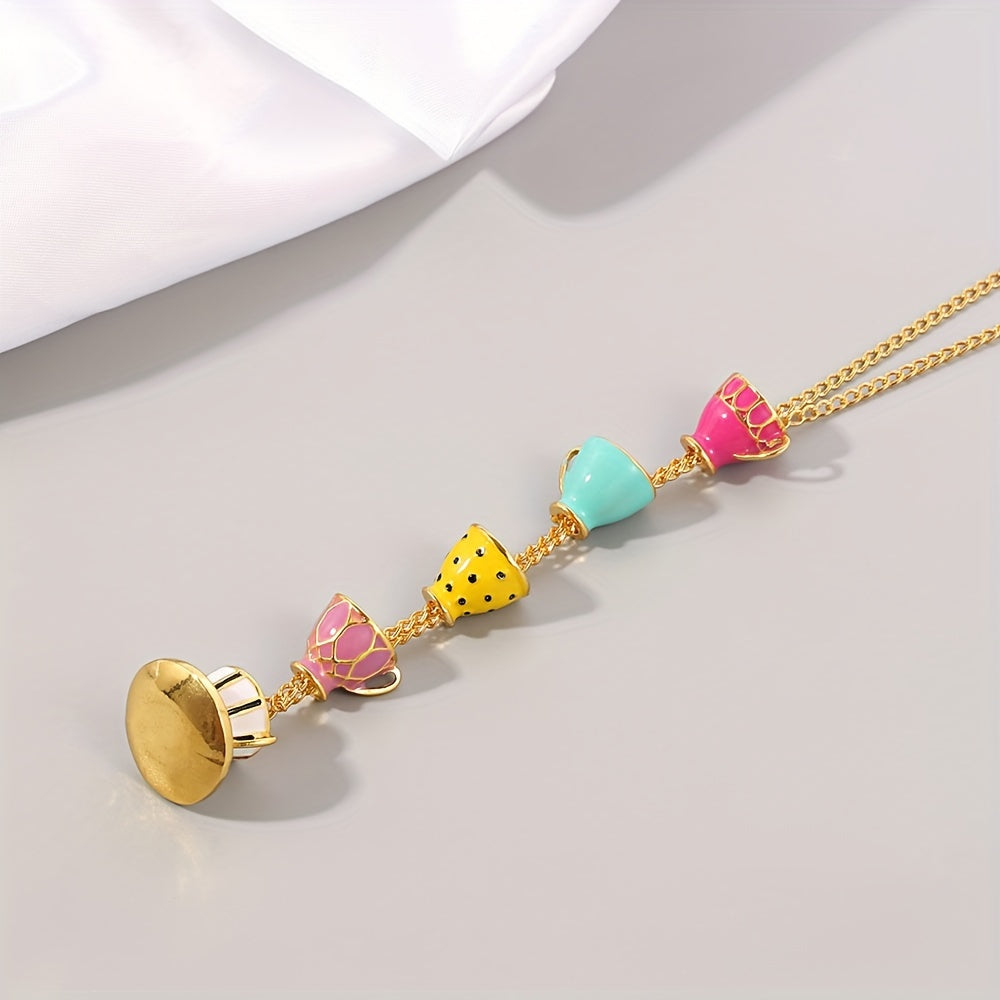 Quessia | Garden Tea Cup Necklace