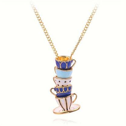 Quessia | Garden Tea Cup Necklace