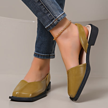 Darya™ Elegant Chunky Heel Sandals with Square Toe