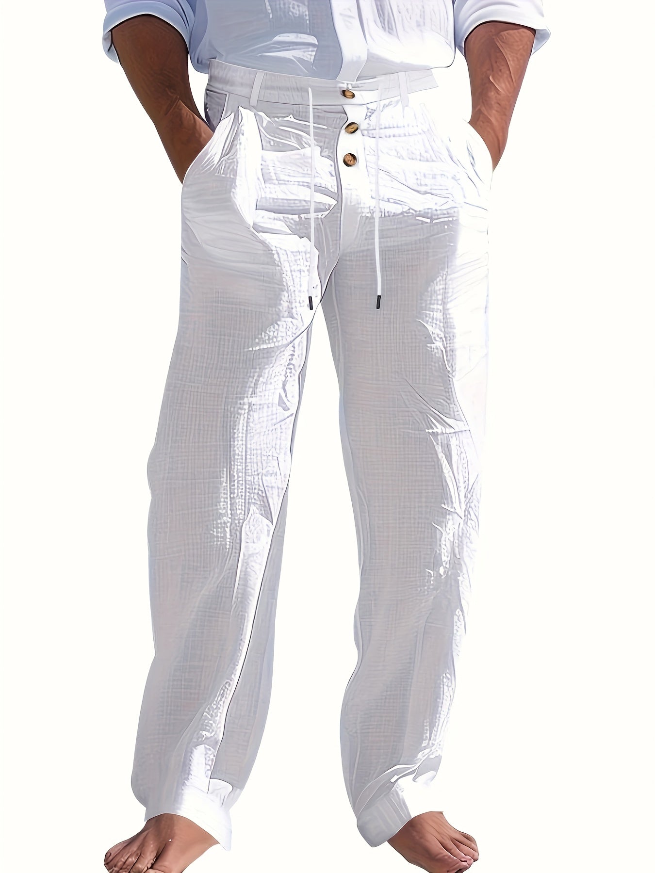 Embric | Men's Linen Pants with Adjustable Waist and Relaxed Fit