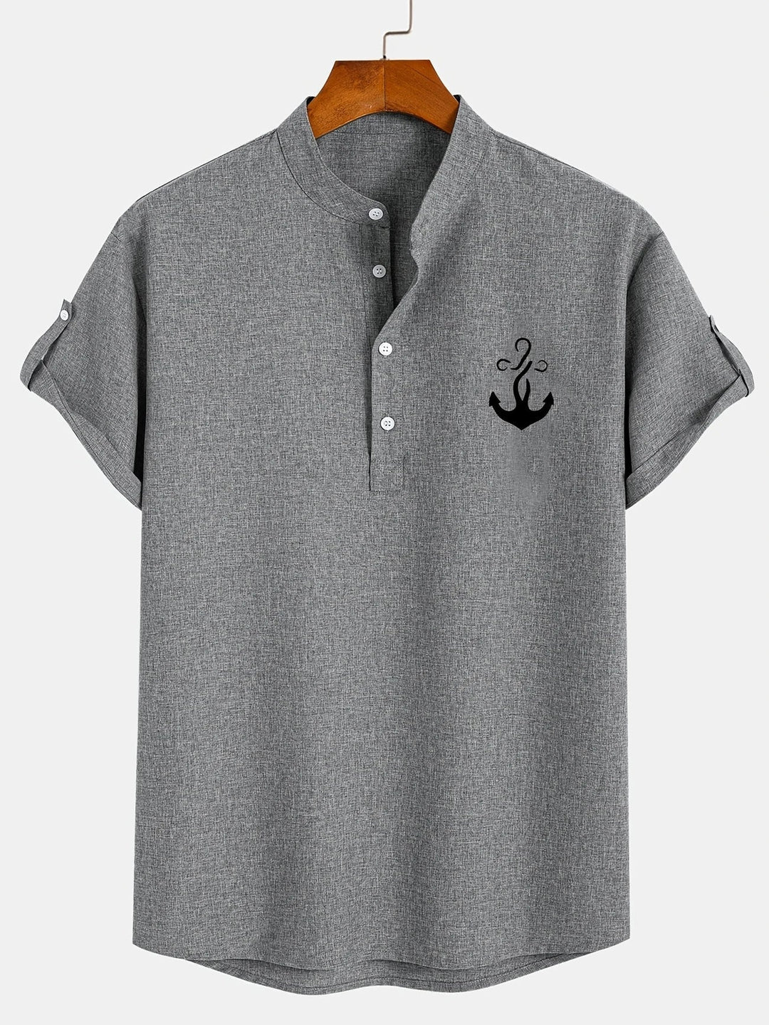 Hayes™ Elegant Short Sleeve High Collar Shirt