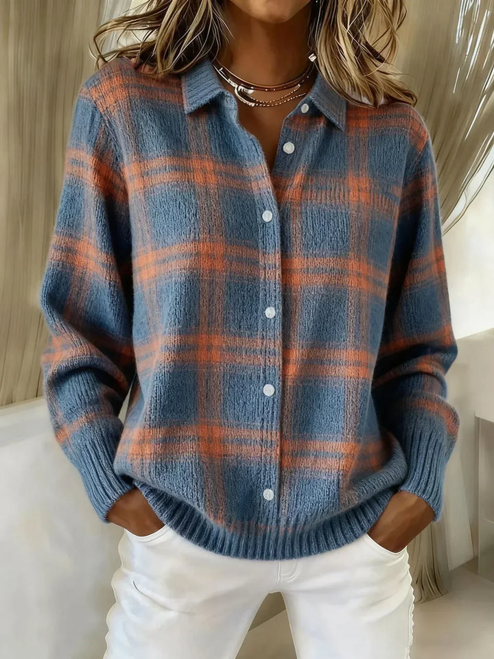 Noréa™ Cardigan Checkered Knit Dim Light