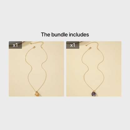 Taria™ Minimalist Necklace with Irregular Pendant Plated in 14K Gold