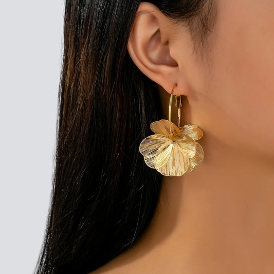 Selah™ Double Hoop Gold Earrings with Modern Design