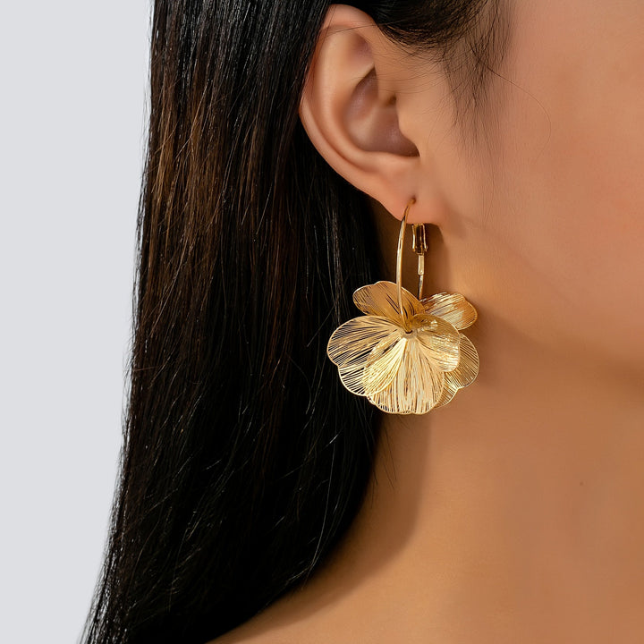 Selah™ Double Hoop Gold Earrings with Modern Design