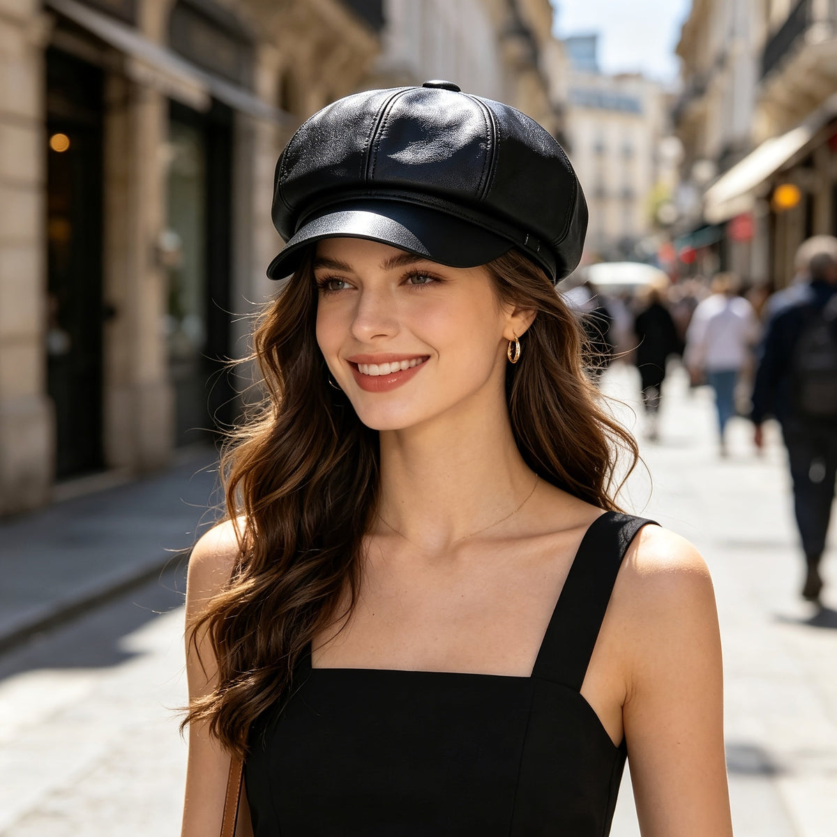 Blair | British Leather Beret Cap for Women
