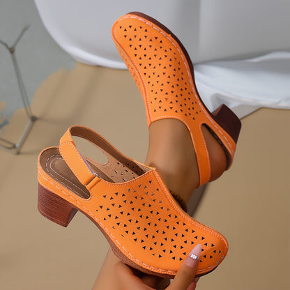 Korae | Heeled Sandals with Adjustable Straps and Cut-Out Design