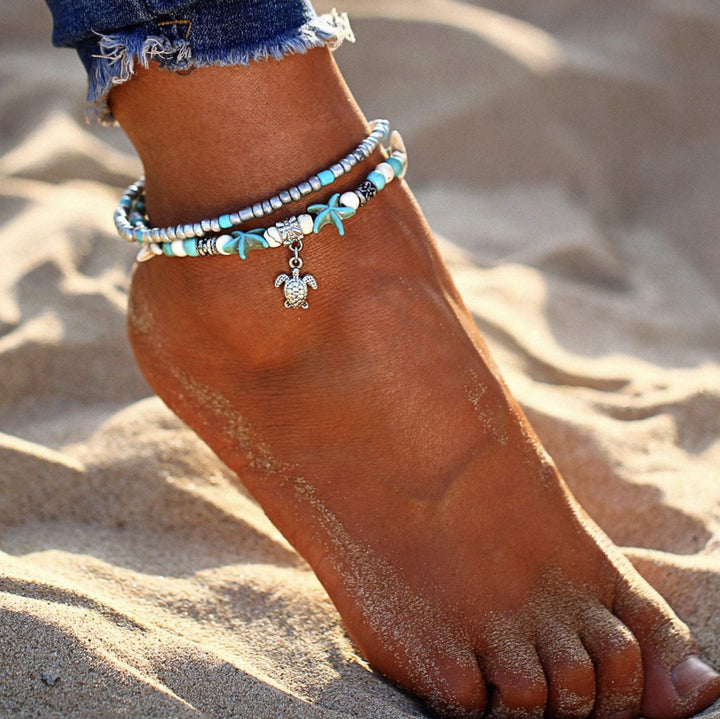 Islyn™ Starfish and Sea Turtle Ankle Bracelet