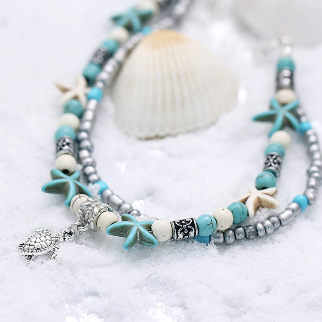 Islyn™ Starfish and Sea Turtle Ankle Bracelet