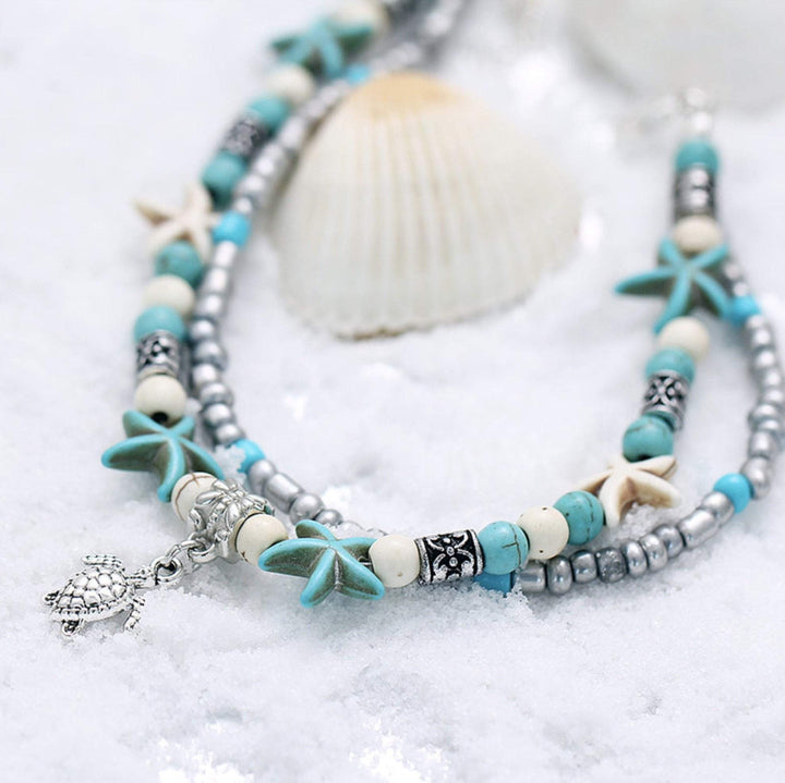 Islyn™ Starfish and Sea Turtle Ankle Bracelet