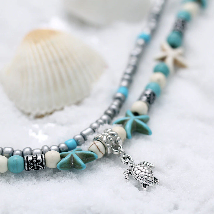Islyn™ Starfish and Sea Turtle Ankle Bracelet