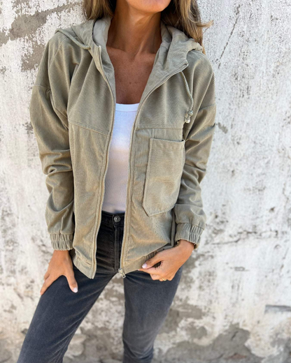 Quorela | Casual Style Hooded Zipper Jacket