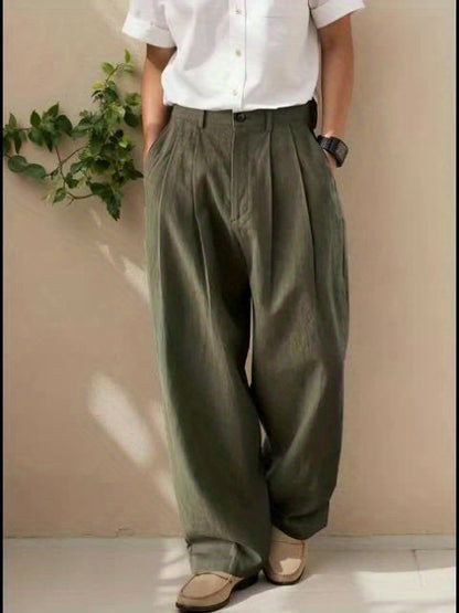 Vruxeth | Men's Straight Pants with Relaxed Fit and Modern Style