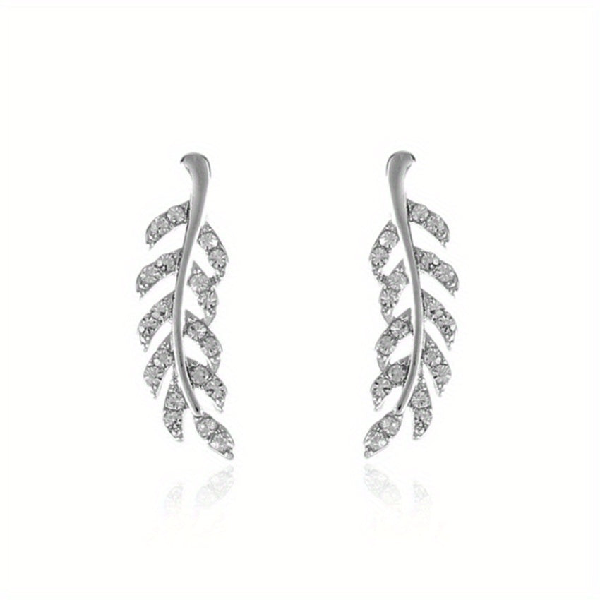 Hensleyra™ Elegant Leaf Earrings with Hollow Design and Golden Finish