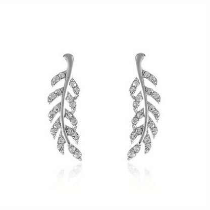 Hensleyra™ Elegant Leaf Earrings with Hollow Design and Golden Finish