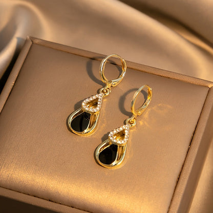 Ralia™ Double Drop Earrings with Cut-Out Design and Elegant Finish