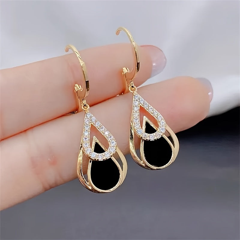 Ralia™ Double Drop Earrings with Cut-Out Design and Elegant Finish