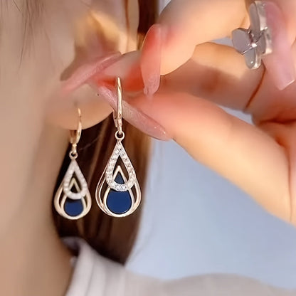Ralia™ Double Drop Earrings with Cut-Out Design and Elegant Finish