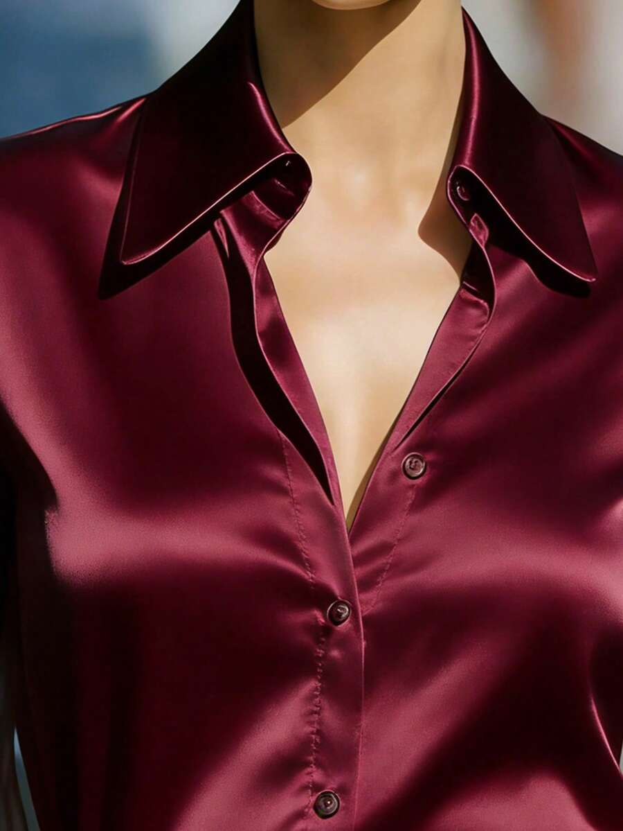 Ellery™ Elegant Blouse with Transparent Sleeves