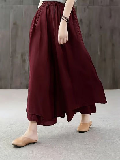 Faith | Chiffon Pleated Layered Pants Skirt