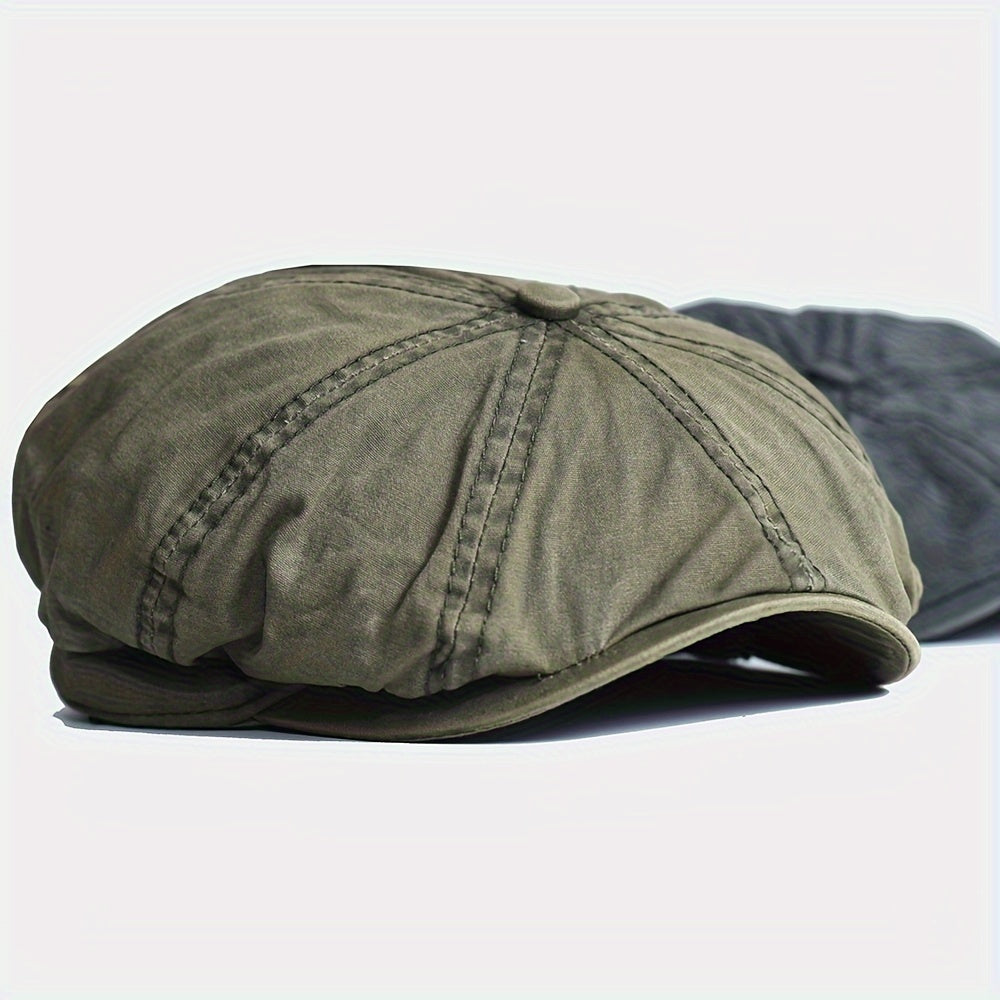 Kavento™ Vintage Octagonal Cotton Cap with Classic Visor