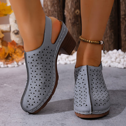 Korae | Heeled Sandals with Adjustable Straps and Cut-Out Design