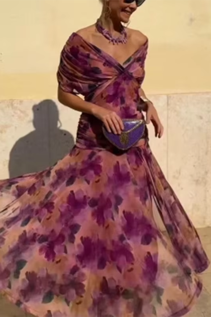 Novarente™ Elegant Maxi Dress with V-Neck for Special Occasions