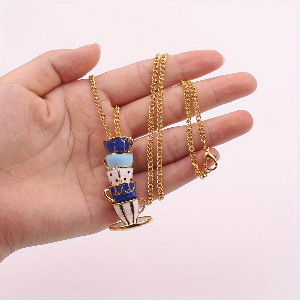 Quessia | Garden Tea Cup Necklace