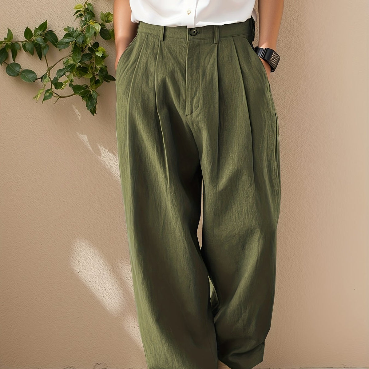 Vruxeth | Men's Straight Pants with Relaxed Fit and Modern Style