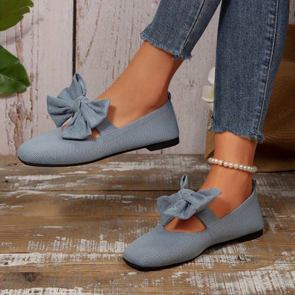 Neria | Women's Breathable Flat Shoes with Decorative Bow
