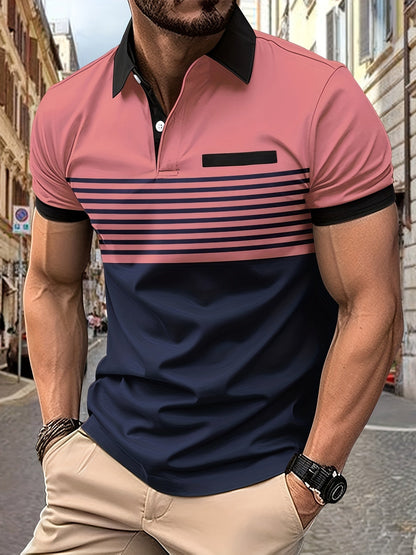 Korvexi™ Casual Short Sleeve Striped Shirt for Men