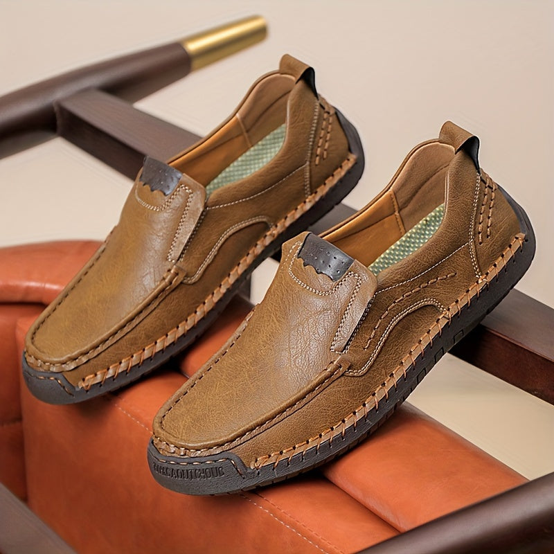 Zorvik | British Men's Loafers with Hand-Stitched Seams and Non-Slip Sole
