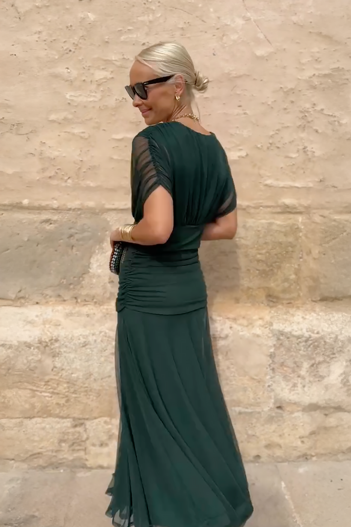 Novarente™ Elegant Maxi Dress with V-Neck for Special Occasions