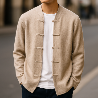 Torvian™ Men's Cashmere Cardigan with Classic Design