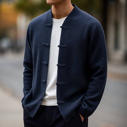 Torvian™ Men's Cashmere Cardigan with Classic Design