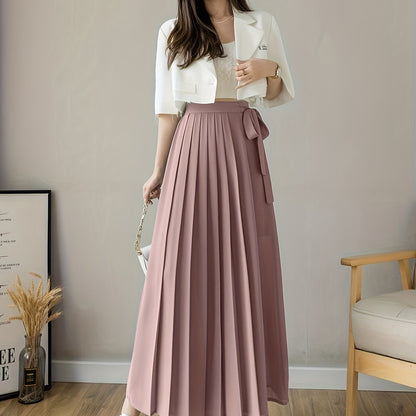 Caexine | Wide Leg Pleated Pants with Elegant Cut