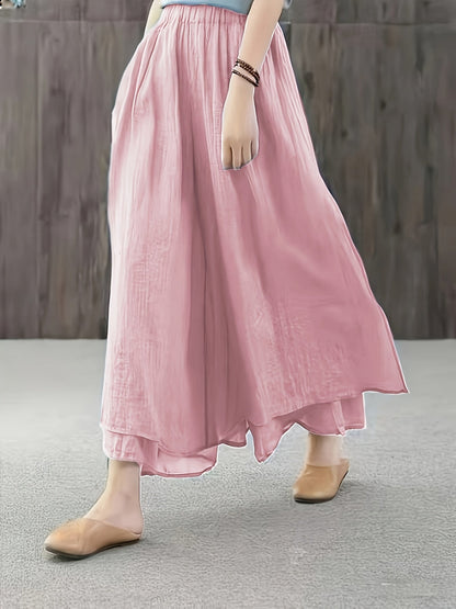 Faith | Chiffon Pleated Layered Pants Skirt