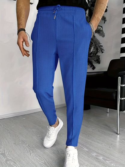 Yaxolt | Textured Relaxed Fit Pants with Maximum Comfort