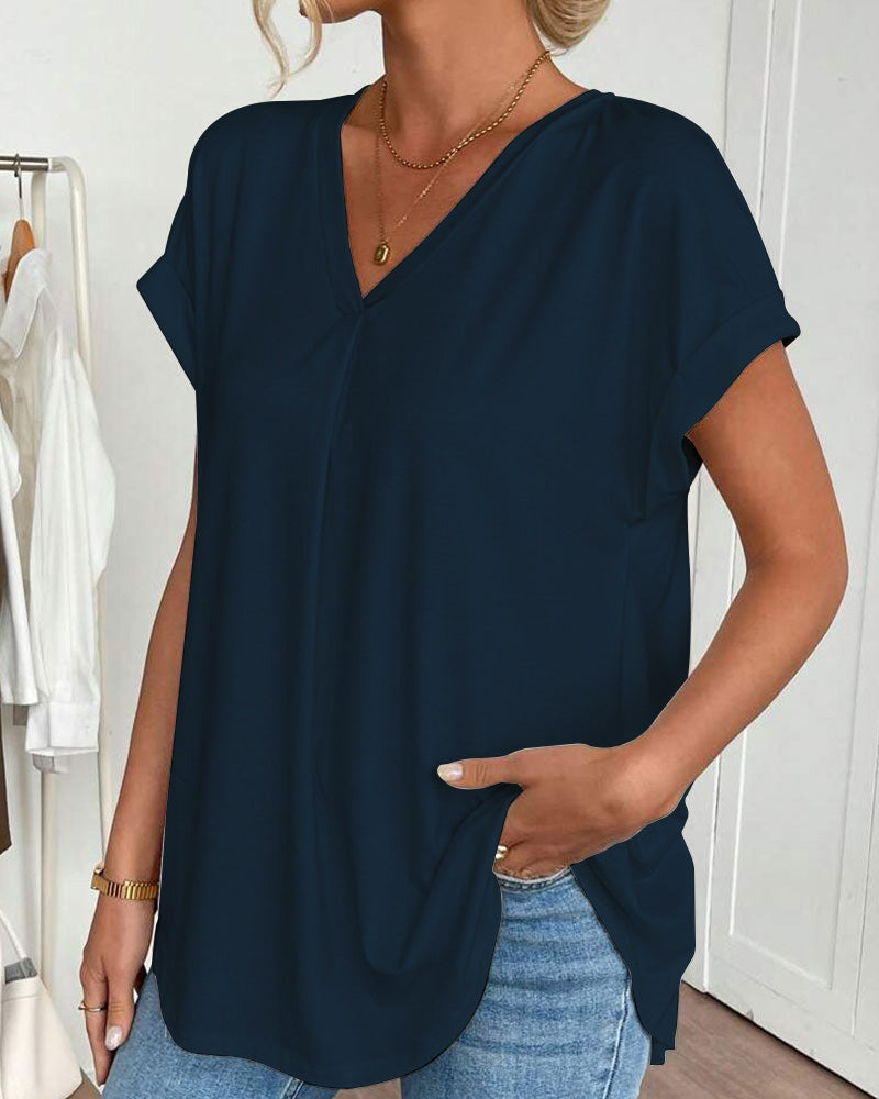 Ciela™ Lightweight Pleated Blouse with Flowing Fall