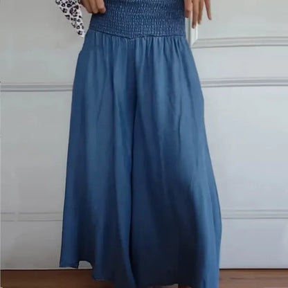 Jocelyn | Wide Leg Pants with Ruffled Waist
